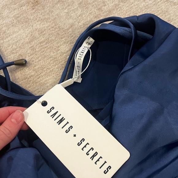 Saints and Secrets EXPRESSED PERMISSION DRESS NAVY - Picture 8 of 11